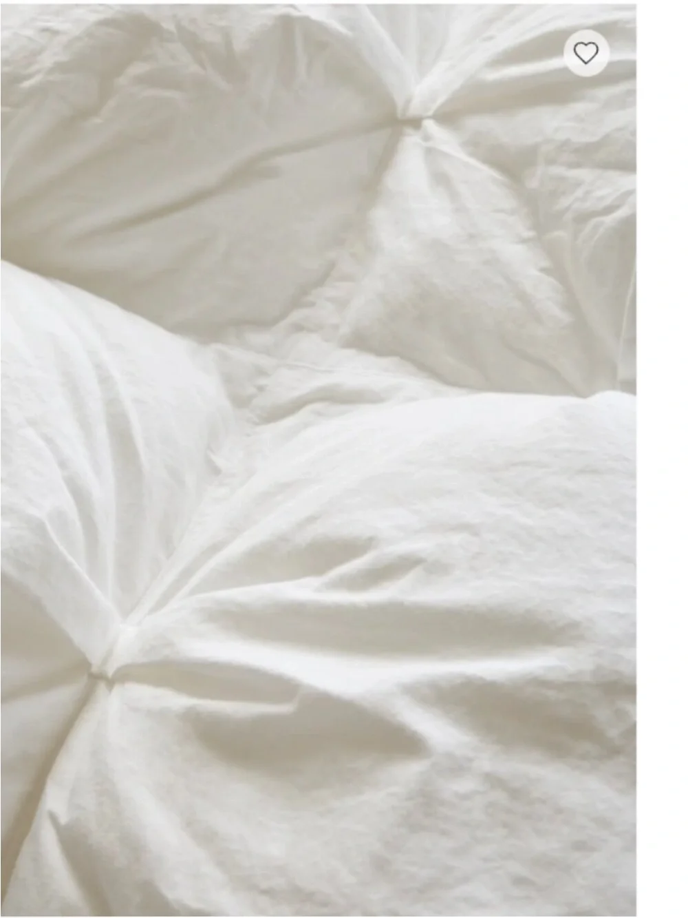 QUINCE Cotton Pintuck Comforter Full/Queen White - NWOT